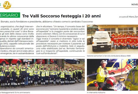 Voce di Blenio – Articolo 20mo Tre Valli Soccorso – Voce di Blenio – Articolo 20mo Tre Valli Soccorso –